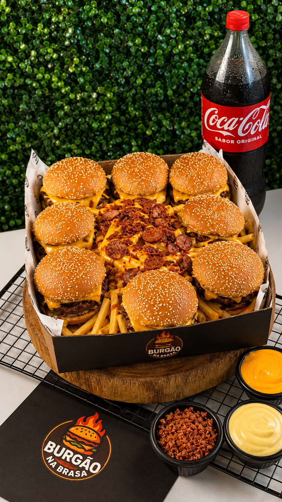 Ki-Combão | 8 Burguers + Fritas Crocante + Refri 2L